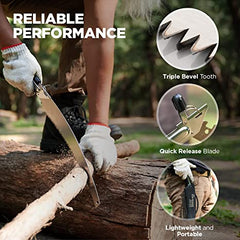 Gardeness Curved Pruning Saw with Safety Sheath – 13 Inch Gardening Hand Saw